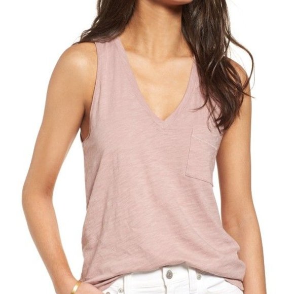 Madewell Tops - Madewell Whisper Cotton V-Neck Tank Top Size XXS